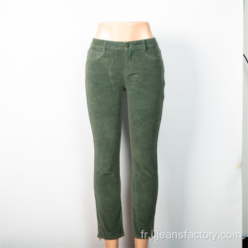 Wholesale coutume dames jeans verts droit